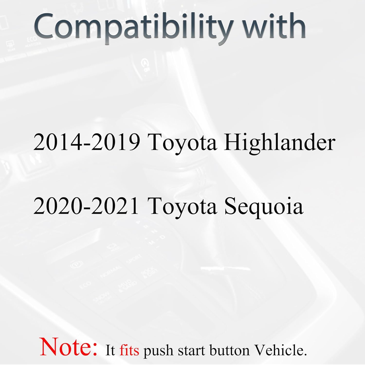 Smart Key Fob Keyless Entry Fits for Toyota Highlander 2014 2015 2016 2017 2018 2019 Remote Control Key Replacement HYQ14FBA, 281451-2110 (AG Board) 4 Buttons