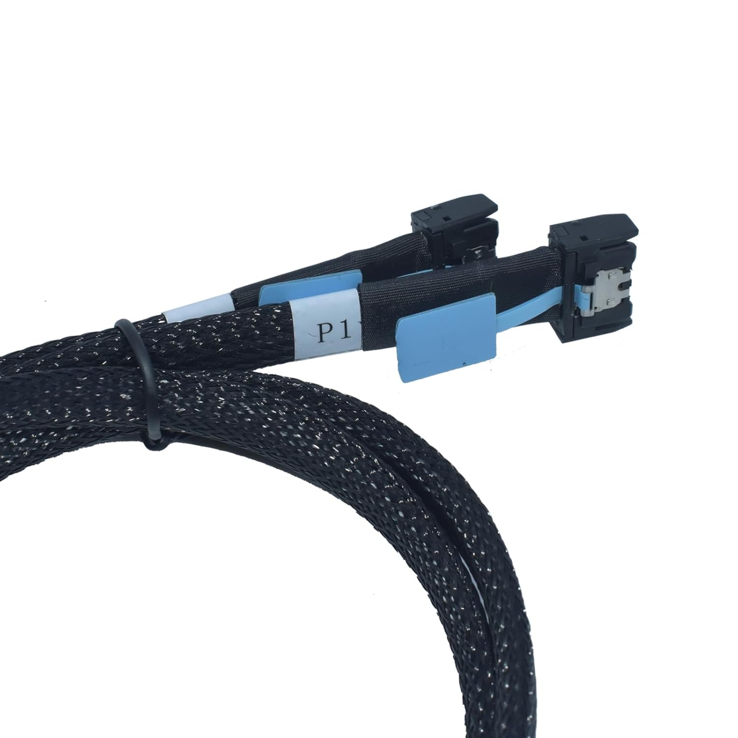 PCIe 5.0 MCIO x8 to 2 MCIO x4 Cable, 8i to 4i Male Straight, 1.6ft (50cm)