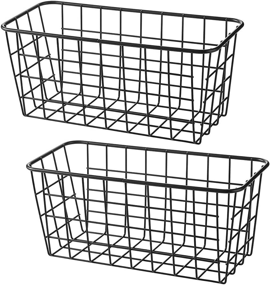 LeleCAT Small Wire Stroage Baskets, Wire Baskets for