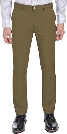 Mens Slim Fit Dress Pants Skinny Stretch Suit Pants for Men Classic Fit Casual Pant