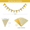 Special You Happy Birthday Banner with Fairy led light for decoration and Golden Triangle Paper flags set for birthday decoration items- 3 Items gallery image
