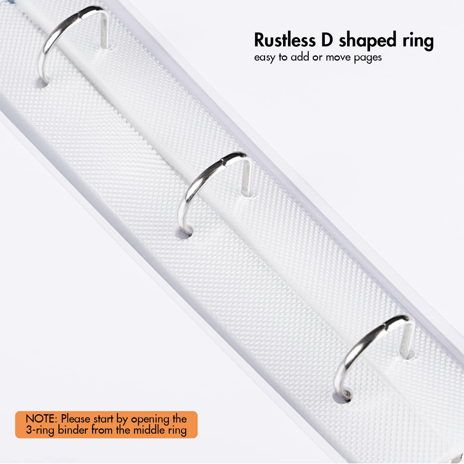 Álbum de fotos grande de 3 anillos de 12 x 12 pulgadas con 40 mangas de plástico, 80 páginas blancas, cubierta de lino, álbumes de recortes en blanco, 12 x 12 álbumes de recortes para bebé, viajes,
