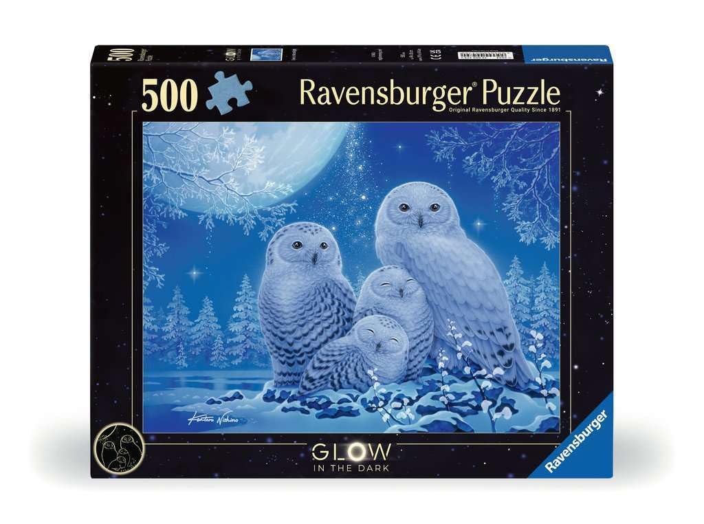 Amazon.com: Ravensburger Owls in The Moonlight - 500 Piece Glow-in