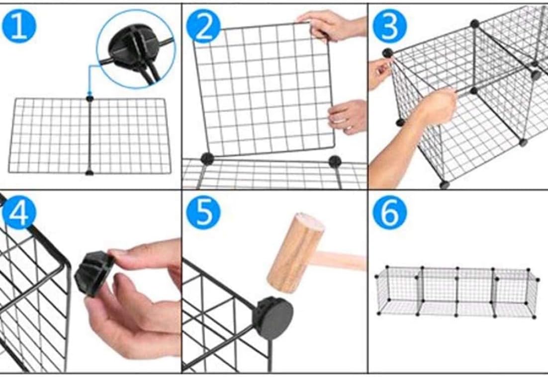 Wire Cube Connectors 40Pcs Black Interlocking Connector Modular Organizer Clasp Buckle Clip for DIY Wire Shelving Unit and Cabinet Modular Organizer Closet Clasp Buckle for Wire Storage Cubes