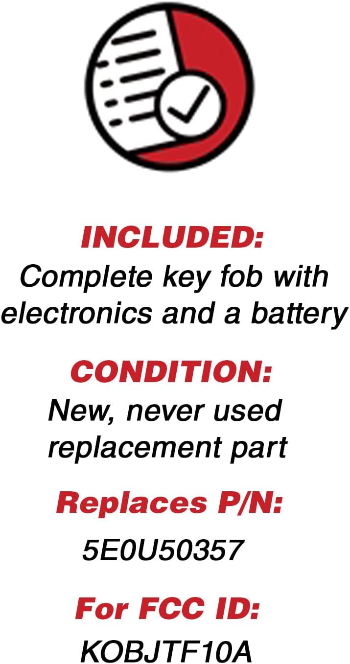 KeylessOption Keyless Entry Remote Control Car Smart Key Fob Replacement for Jaguar KOBJTF10A (Pack of 2) - Image 3