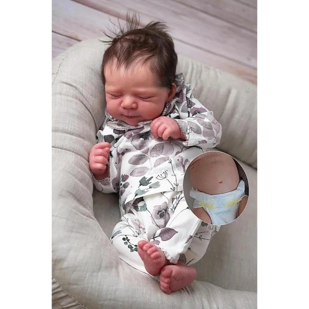 Zero pam Reborn Baby Dolls,Silicone Baby Doll, 19inch Reborn Babys Dolls Silicone Full Body,Bebes De Silicona Reales, Realistic Babys Girl, Life Like Babies That Look Real, Real Life Sleeping Babies