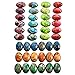 rockcloud 18x25mm Oval Cabochon Flatback Semi-precious Stones Sea Sediment Jasper for Jewelry Making Pack of 5