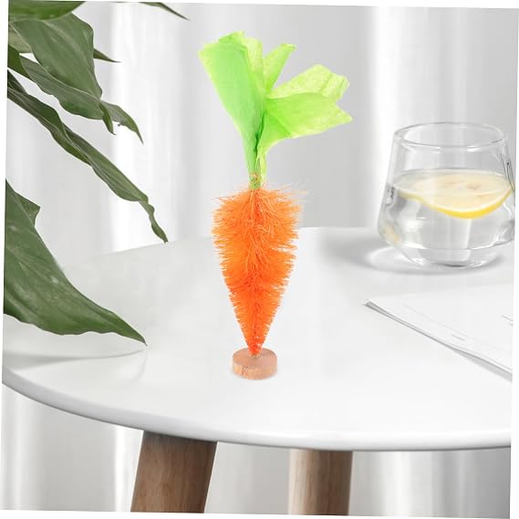 Zerodeko 6pcs Artificial Carrot Decorations Sisal Fiber Tabletop Ornaments for Easter Spring Party Cute Vegetable Props for Home Decor and Festive Celebrations