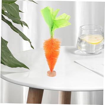 Zerodeko 6pcs Artificial Carrot Decorations Sisal Fiber Tabletop Ornaments for Easter Spring Party Cute Vegetable Props for Home Decor and Festive Celebrations