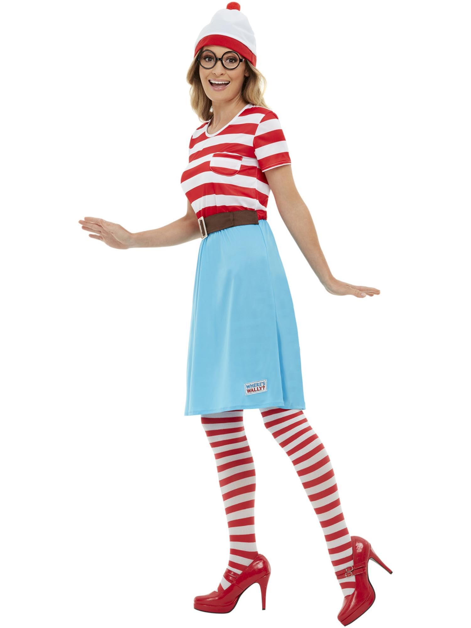 Smiffys Où est Charlie ? Costume Wenda, Rouge et blanc, avec haut, jupe, lunettes, collant et chapeau Halloween : Smiffys Smiffys Où est Charlie ? Costume Wenda, Rouge et blanc, avec haut, jupe, lunettes, collant et chapeau Halloween : Smiffys