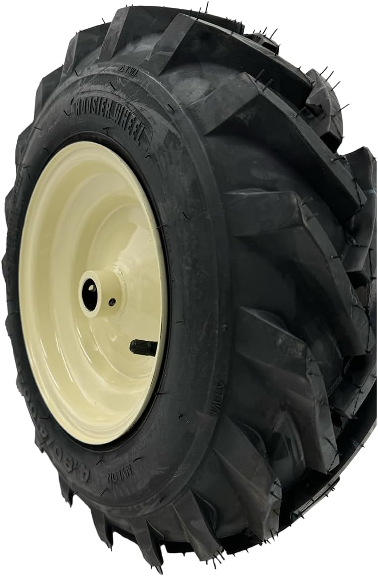 4.80x4-8 Tiller Wheel - 1" Axle - Compatible with Cub Cadet, Troy-Bilt