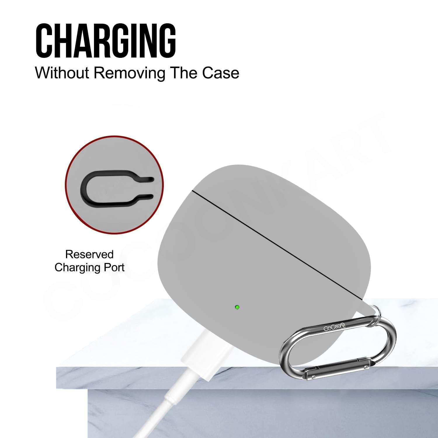 Soft Silicone Case Cover for OnePlus Nord Buds 4 Pro (Radiant Gray) — Amazon image 7