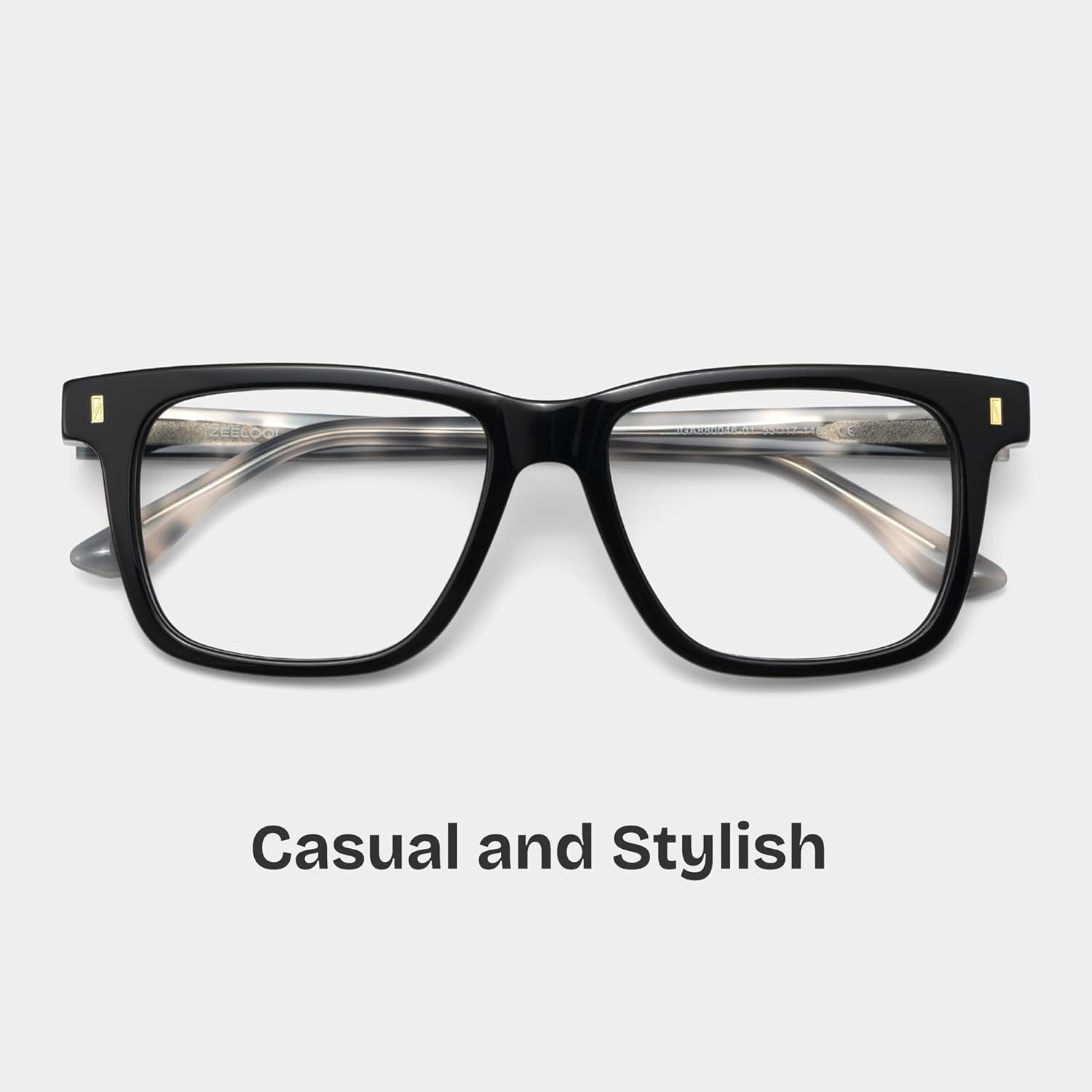 Zeelool Glasses Frames for Women Men, Fashion Rectangle Eyeglasses Eyewear Frame with Clear Lens Travis ZJGA880046 - Image 6