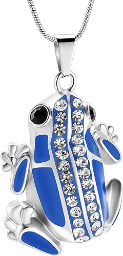 Collar de urna con forma de rana de cremación para cenizas y recuerdos, urna conmemorativa