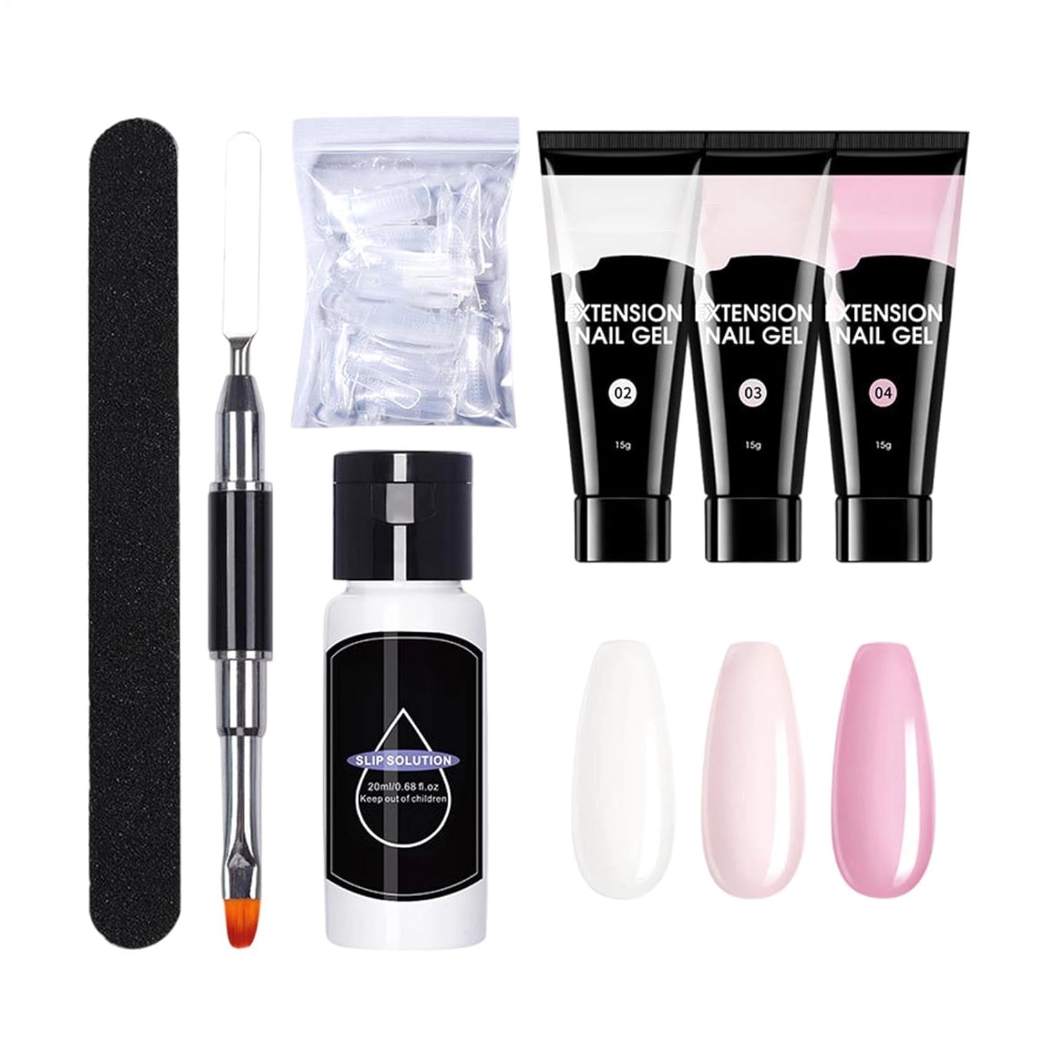 Gel for Nail Extension, Set for Manicure – Nail Extension Kit Beginners – For Women Girls Beginners Home, Salon and Beauty Holidays and