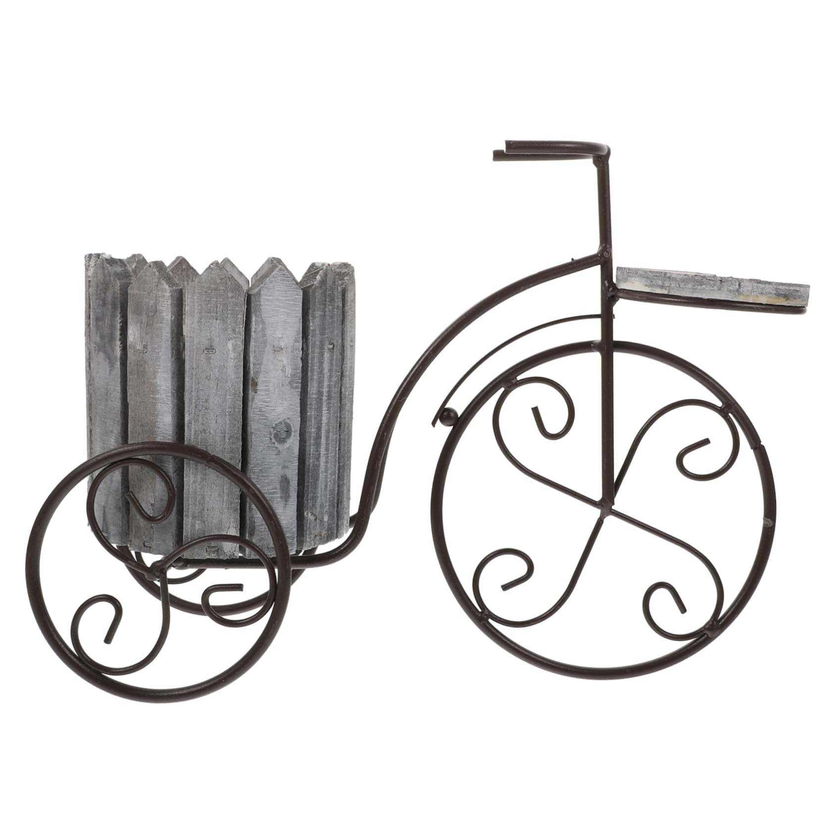 Support à fleurs pour vélos en fer idéal pour aménager un jardin compact