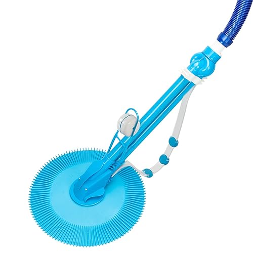 Outvita Automatic Pool Vacuum Cleaner w/ 10 Hose, Powerful Sunction Fit for Above-Ground & Inground Swimming Pool Debris Floor Walls Dirt, Blue
