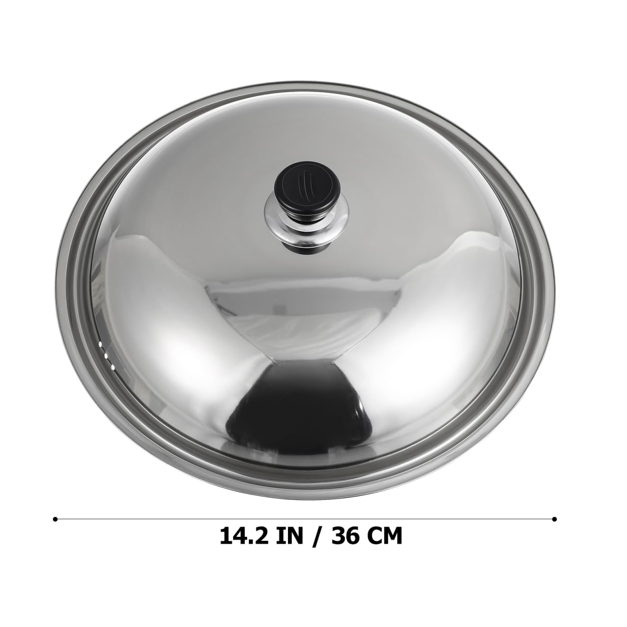 CALLARON Cubierta universal para ollas, tapa de vapor, tapa universal, tapa de olla de 14 pulgadas, tapa para sartén, tapas de wok, tapa de sartén plateada, tapa de olla de cúpula de tocino,