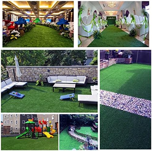Petgrow Synthetic Artificial Grass Turf for Garden Backyard Patio Balcony,Drainage Holes & Rubber Backing, Indoor Outdoor Faux Grass Astro Rug Carpet,DIY Decorations 6 FTX 20FT, 0.4" Pile Height - Image 8