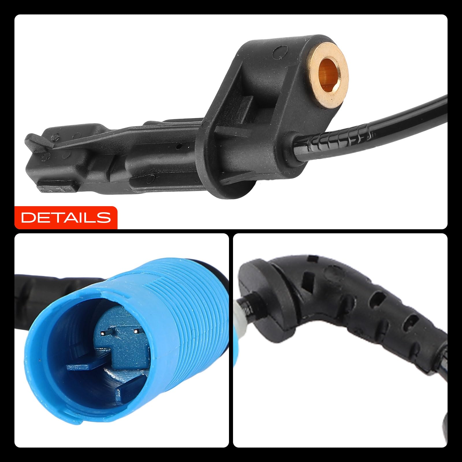 Frankberg Sensore Velocità Ruota ABS Sensore ABS 2-Poli Compatibile con Serie 3 Compact E46 Serie 3 Touring E46 Serie 3 E46 Serie 3 Cabriolet E46 Z4 R.o.a.d.s.t.e.r E85 Replace# 34526752682