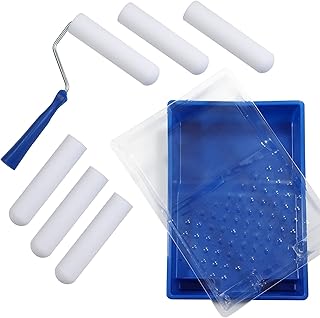 Paint Roller-High Density Foam Small Paint Roller 6 Inch, Mini Roller Set with Tray, Sponge Roller Refills, Finest Finish ...