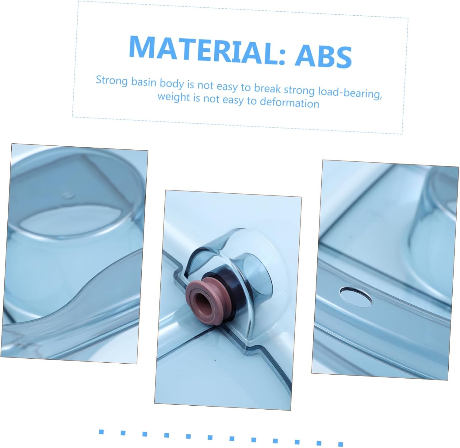 ORFOFE Portable Hair Washing Basin for Elderly Bedridden and Pregnant Women Durable Shampoo Tray for Comfortable Hair Washing While Lying down Transparent Blue
