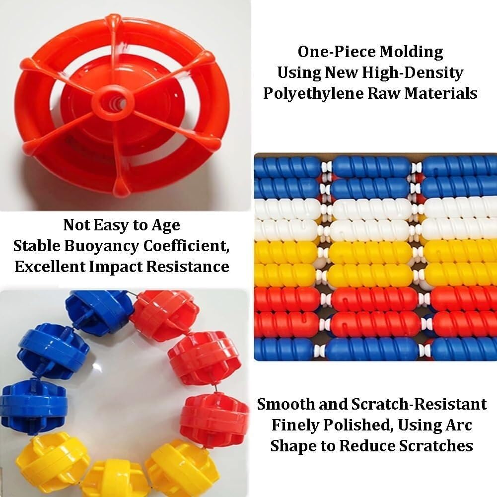 LXXW Swimming Pool Lane Divider Rope, Safety Float for Shallow/Deep End Swimming, 7m (22.96ft) Competition Pool Marker, Durable 6cm Diameter Beach Float