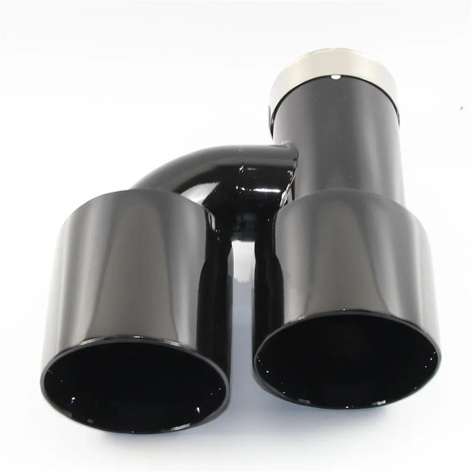 Tubo de escape de acero inoxidable con doble salida tipo H y cara brillante para coche 7