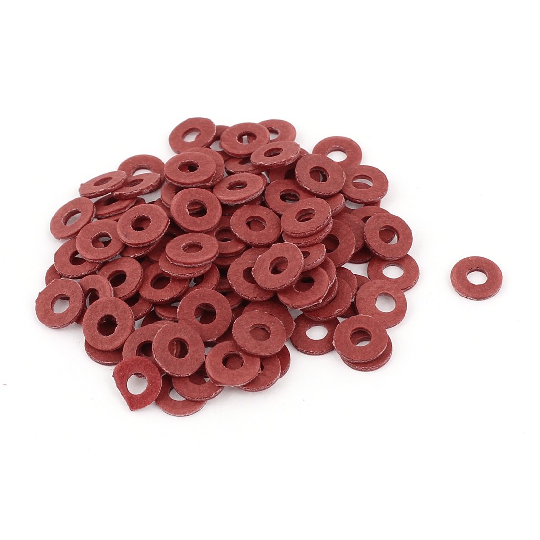 Uxcell Red Sourcing Map 100Pcs 3 X 8 X 1Mm Fiber Motherboard Insulating Washers