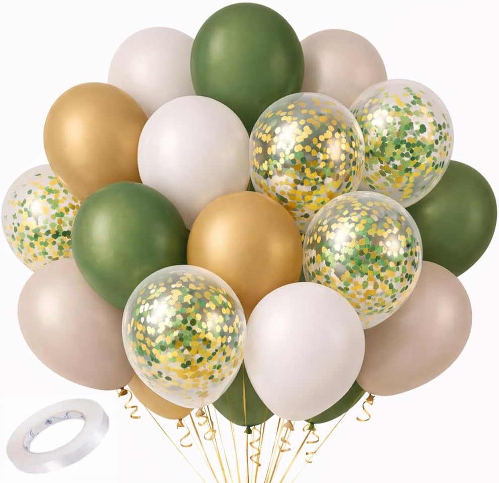 100 Pack Latex Balloons – 12 Inch Assorted Rainbow Party Balloons with Arch Strip, Ribbon & Glue Dots – Birthday, Baby Shower & Balloon Arch Decoration Kit