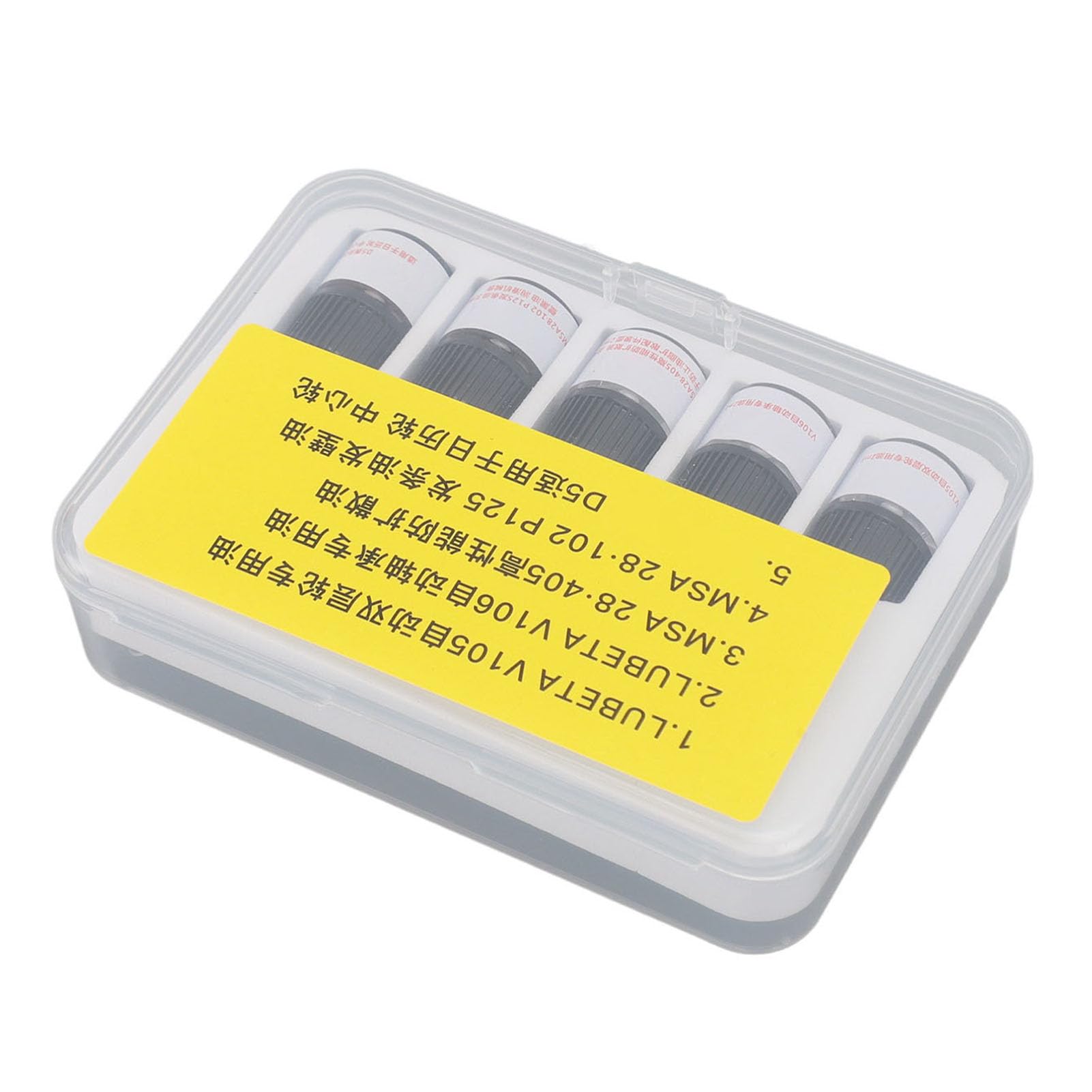 Kit di Olio Lubrificante Sintetico per Orologi Manutenzione Efficiente Dell'orologio, 5 Pezzi con Coppa Dell'olio e Penna (Olio importato in scatola da 5 pezzi)
