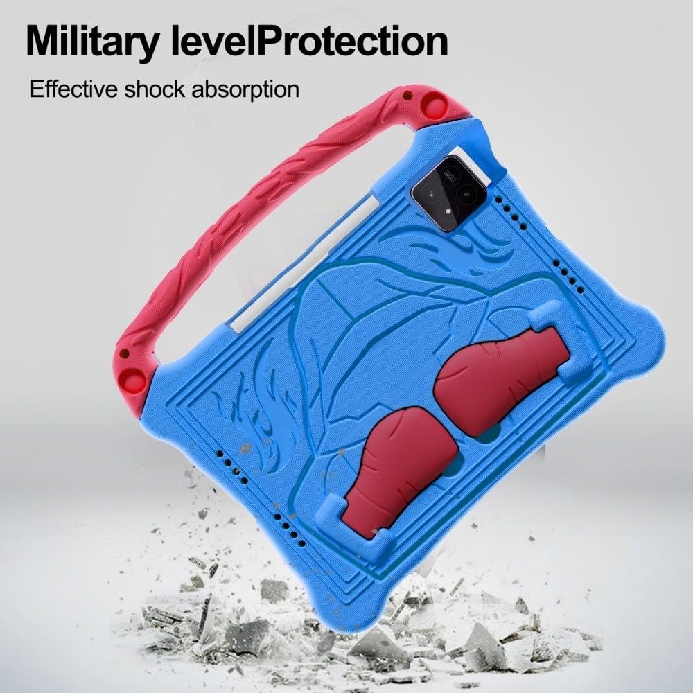 Generic etui kompatybilne z Xiaomi Mi Pad 5 Pro (kolor: czarny plus czerwony) odporny na wstrząsy stojak twardy tył twardy silikonowy futerał z paskiem na ramię