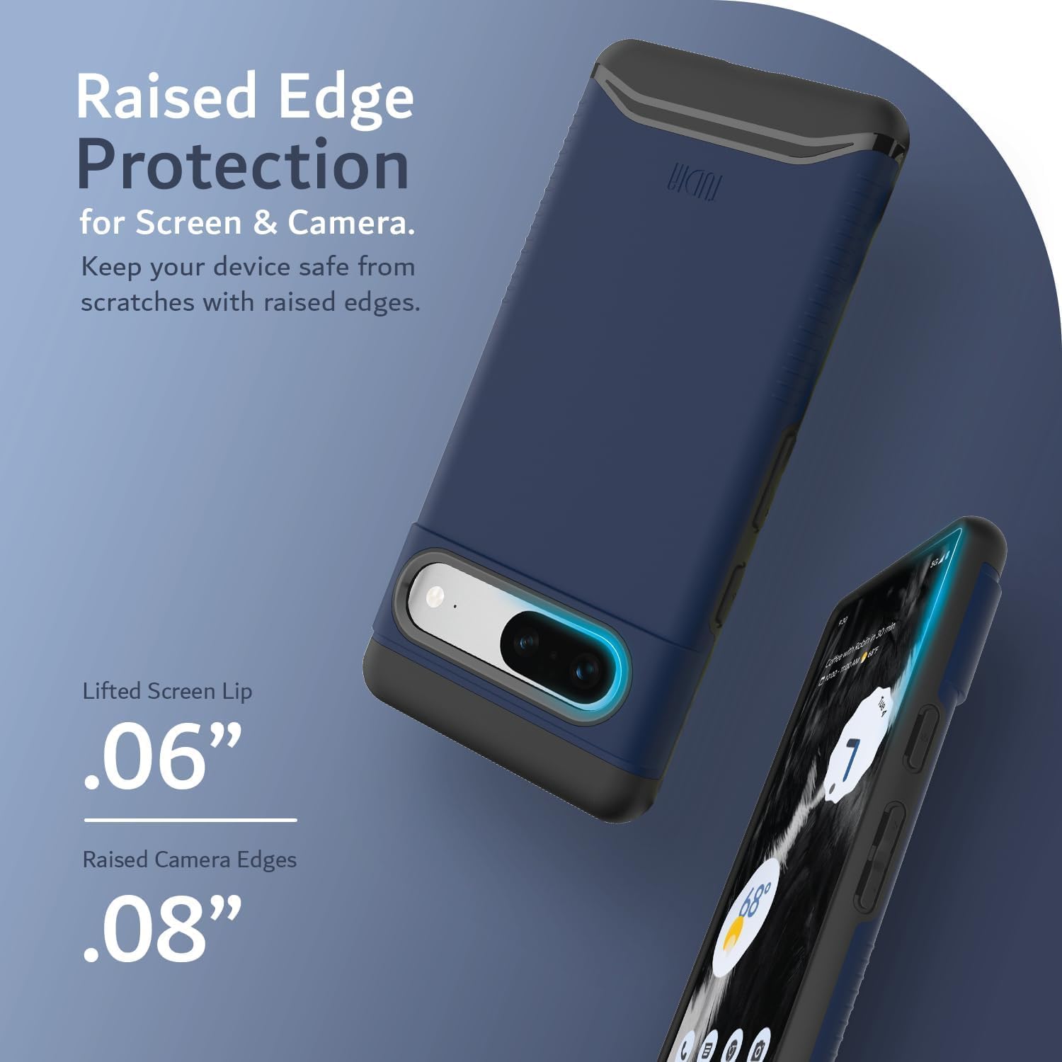 TUDIA Merge [Magsafe Compatible] Designed for Google Pixel 7 Case (2022) - Shockproof Slim Dual Layer Heavy Duty Phone Cases for Pixel 7 - Indigo Blue
