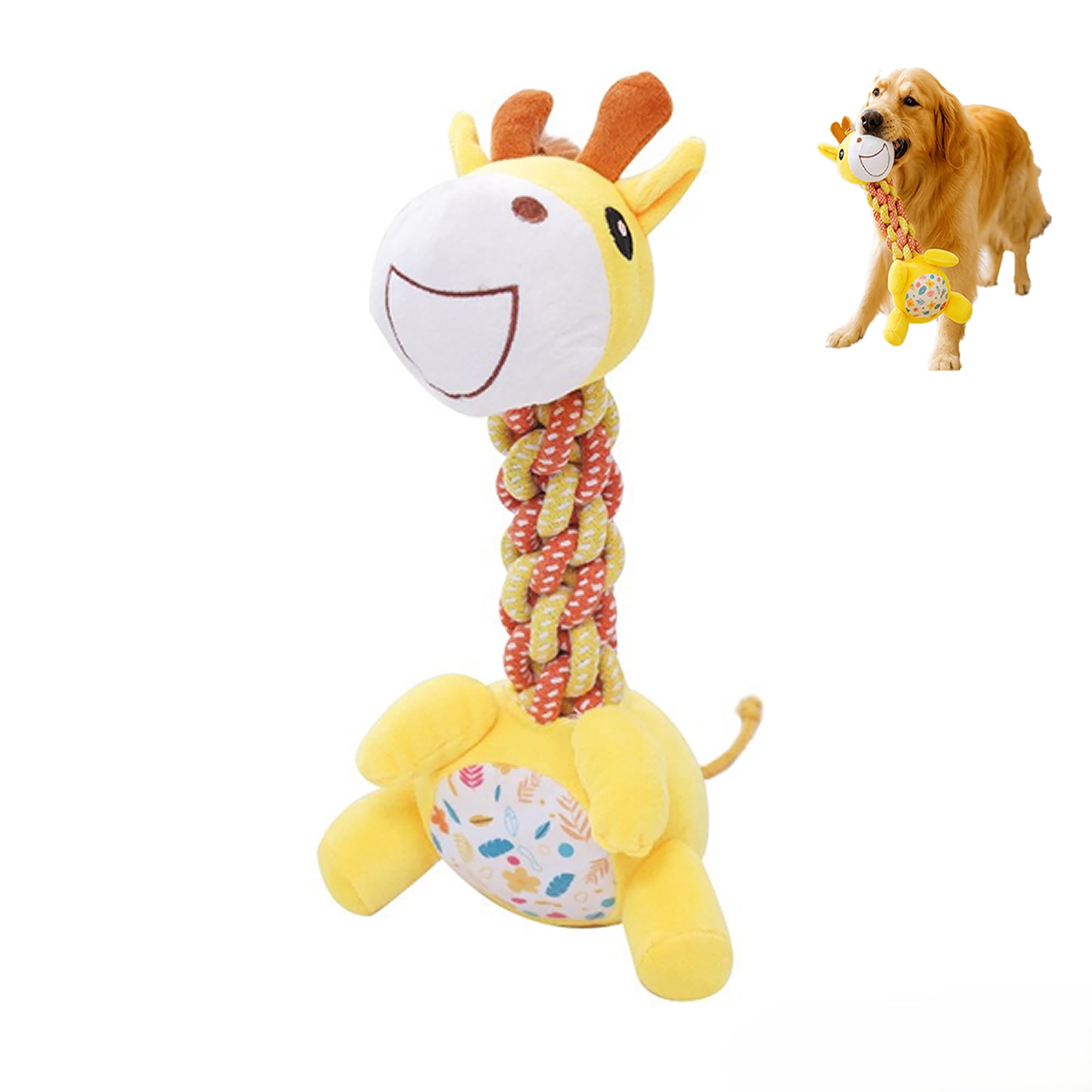 Juguete de peluche para perros, juguete de entrenamiento para masticar, juguete chirriante adecuado para perros medianos y grandes, juguetes para mantener a los perros saludables y felices