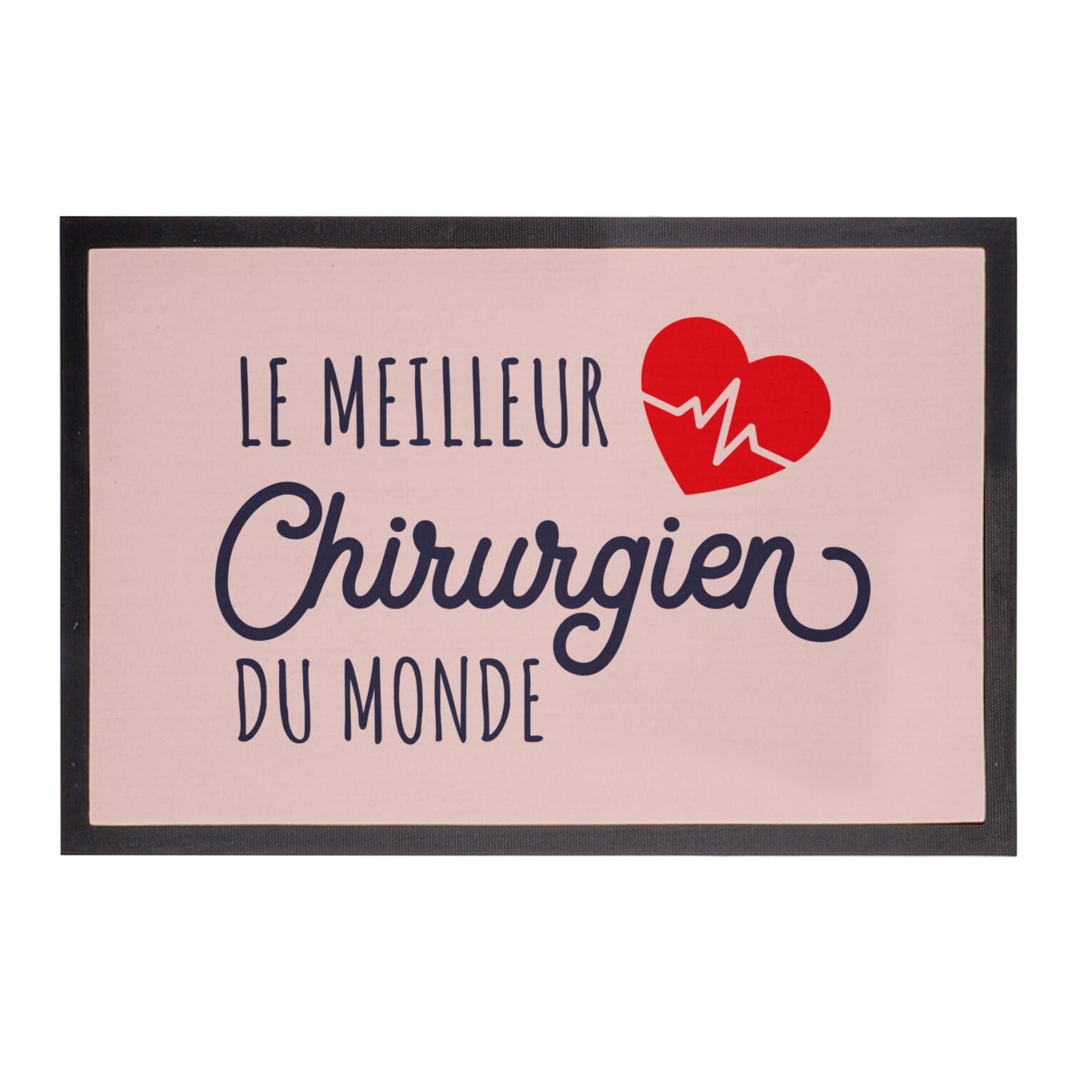 Paillasson rose Meilleur Chirurgien du Monde 75x50cm pour entrée