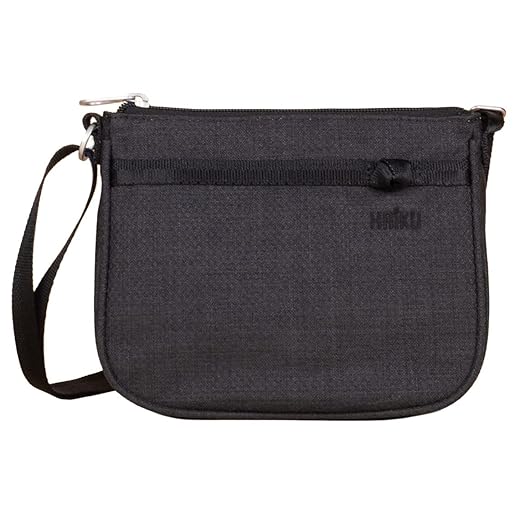 HAIKU Lark RFID Blocking Zippered Crossbody Travel Bag, BlackBerry