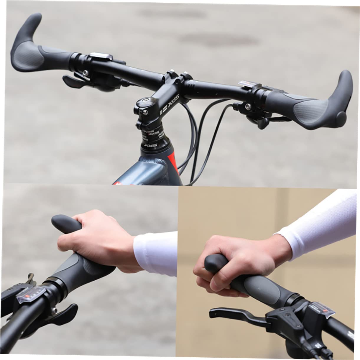 Milisten rutschfeste Gummigriffe mit Verriegelungsmechanismus für Mountainbike Lenker Ergonomische Fahrradgriffe für Langstreckenfahrten und Straßenräder