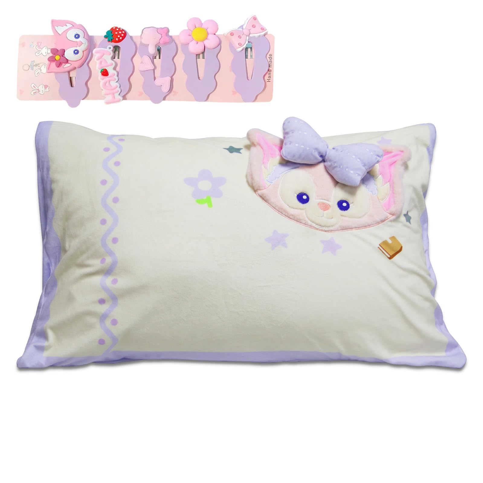 Cute Standard Pillows Case for Room Decor,70 Cotton (Purple)