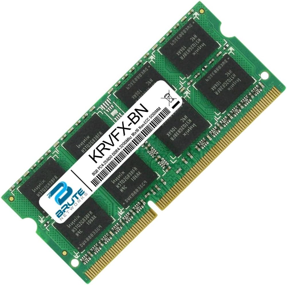KRVFX-BN - 8GB PC4-25600 DDR4-3200Mhz 1Rx16 Non-ECC SODIMM (Compatible with OEM PN# KRVFX)