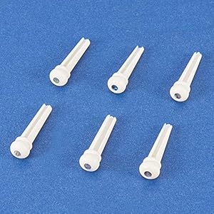 WANDIC Gitaar Bridge Pins, Set van 6 Akoestische Gitaar String Bridge Pin Peg met 3mm Groene Parel Shell Inlay voor…