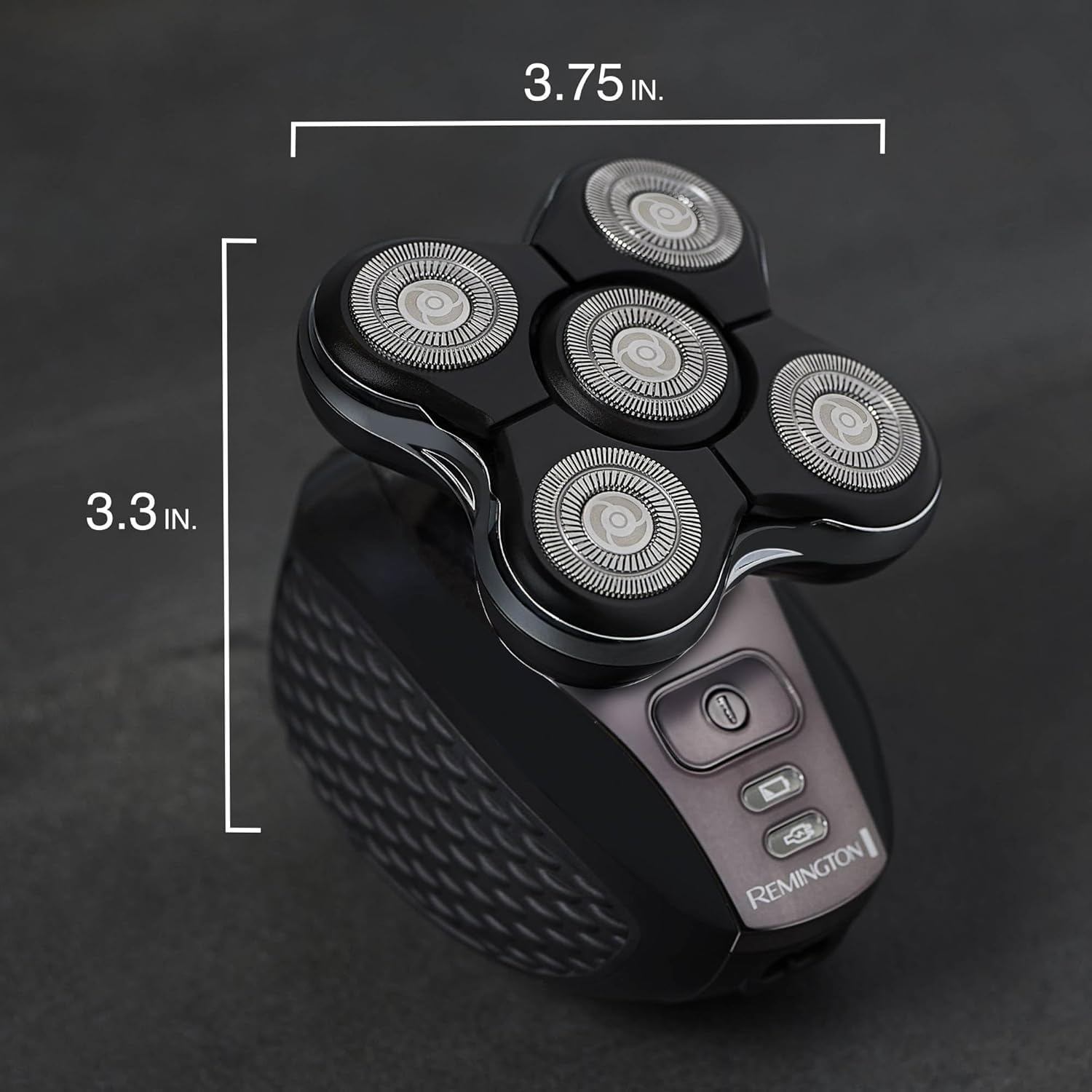 Remington XR7000 Balder Pro Rotary Shaver Rechargeable Waterproof Electric Razor for Men Cordless Lithium Power 5 Dual Track Flexing Heads and Pop-Up Trimmer Black - Image 14