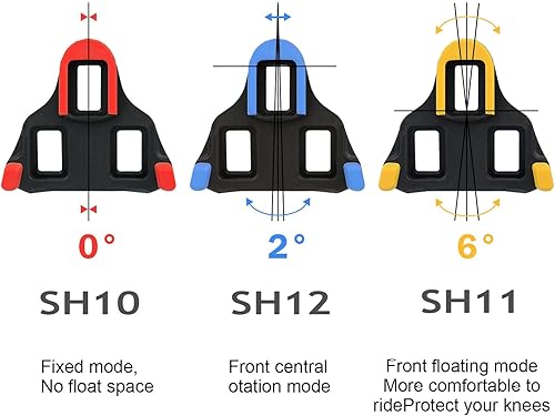 Miniatura 5 de Thinvik Tacos de bicicleta de carretera para Shimano SPD-SL bloqueo Pedales de ciclismo Cleat para Shimano SH10 SH11 SH12 sistema zapatos