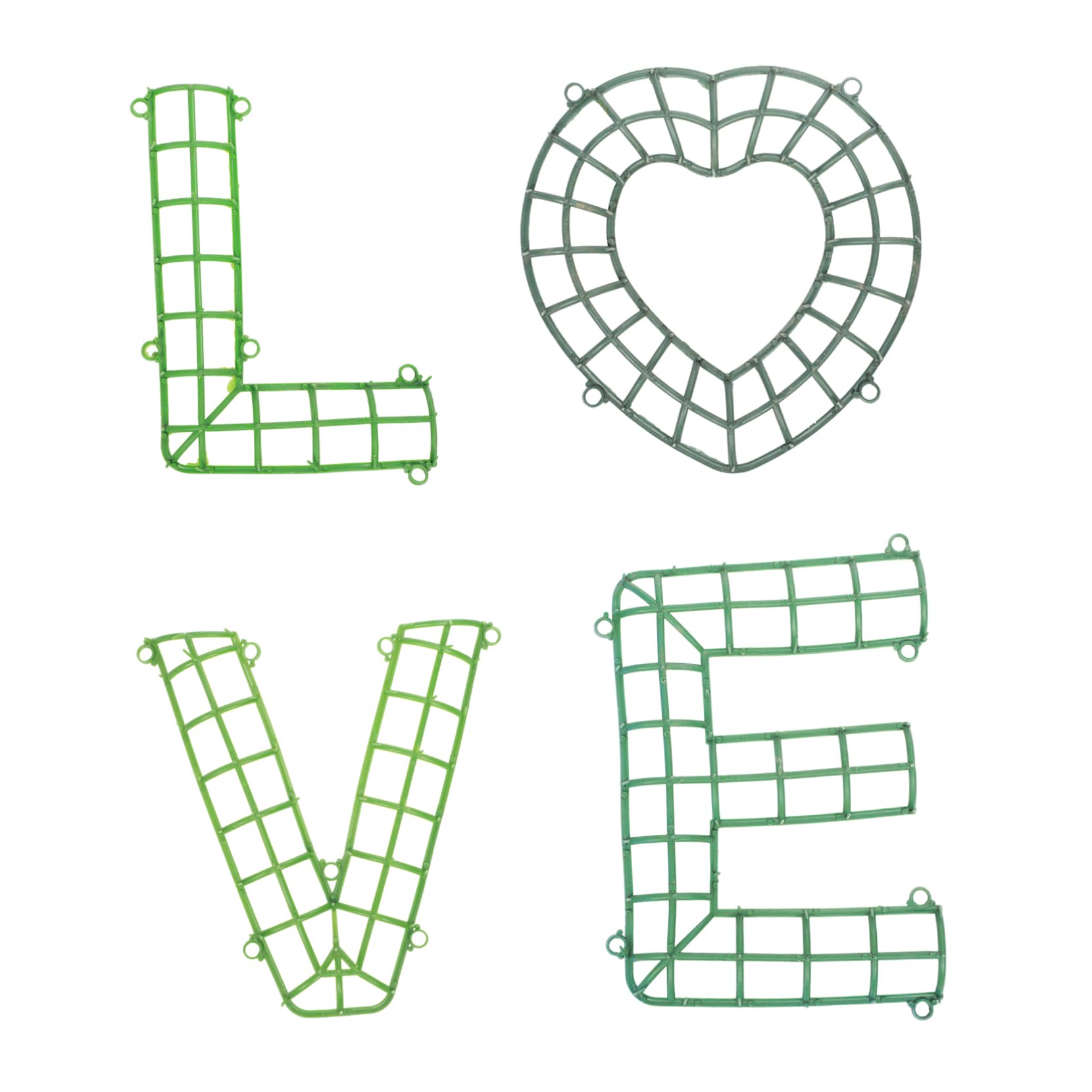 SOLUSTRE 1set Heart-Shaped Wreath Frame for Plastic Flower Stand for Valentine Day Wedding Decor Creative Home and Garden Arrangements Sturdy and Attractive Design