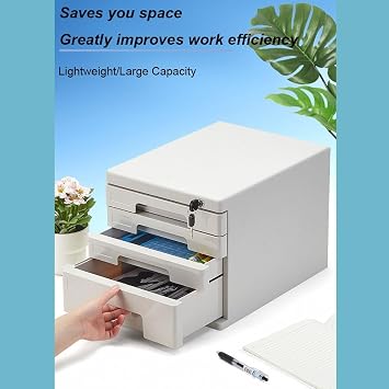 Heavy Duty 4-Drawer Locking File Cabinet, Secure Storage for A4 Documents and Office Supplies, Metal Filing Organizer for Business, Home Office, and Commercial Use(Black,4th floor)