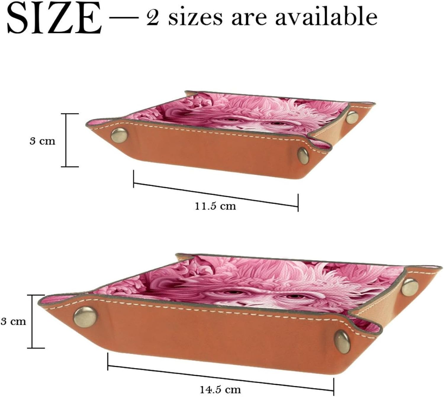 Microfiber Leather Dice Trays Holder for Dice Games Like RPG DND, Pink Texture Monkey Dice Holder Storage Box Portable Folding Rolling Dice Tray, 16x16cm image 4