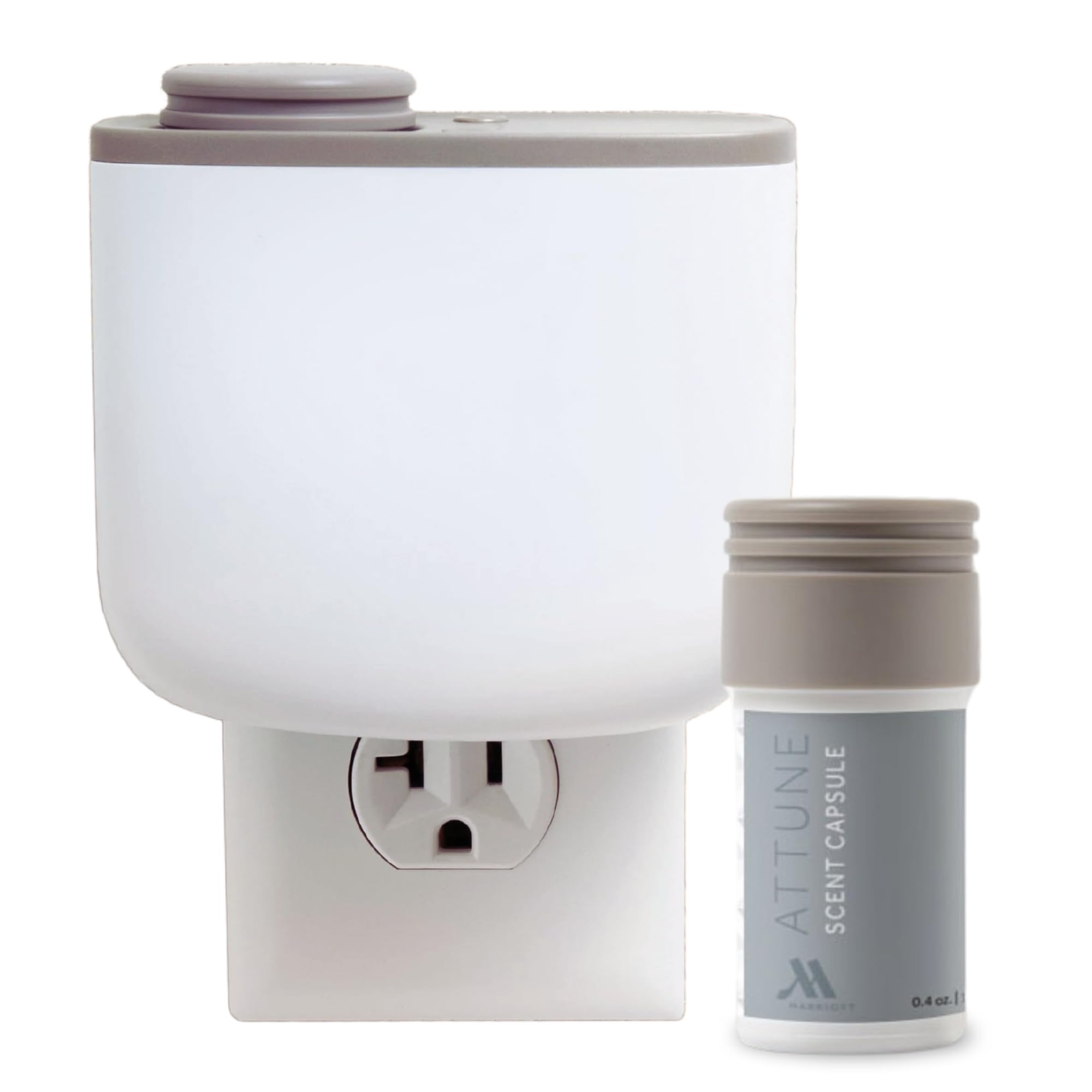 Marriott Mini Home Diffuser & Fragrance Refill - Plug in Wall Diffuser - Luxury Hotel Collection - Scent Notes of Apple, Grapefruit, Jasmine, Rose, and Cedar - Marriott Attune