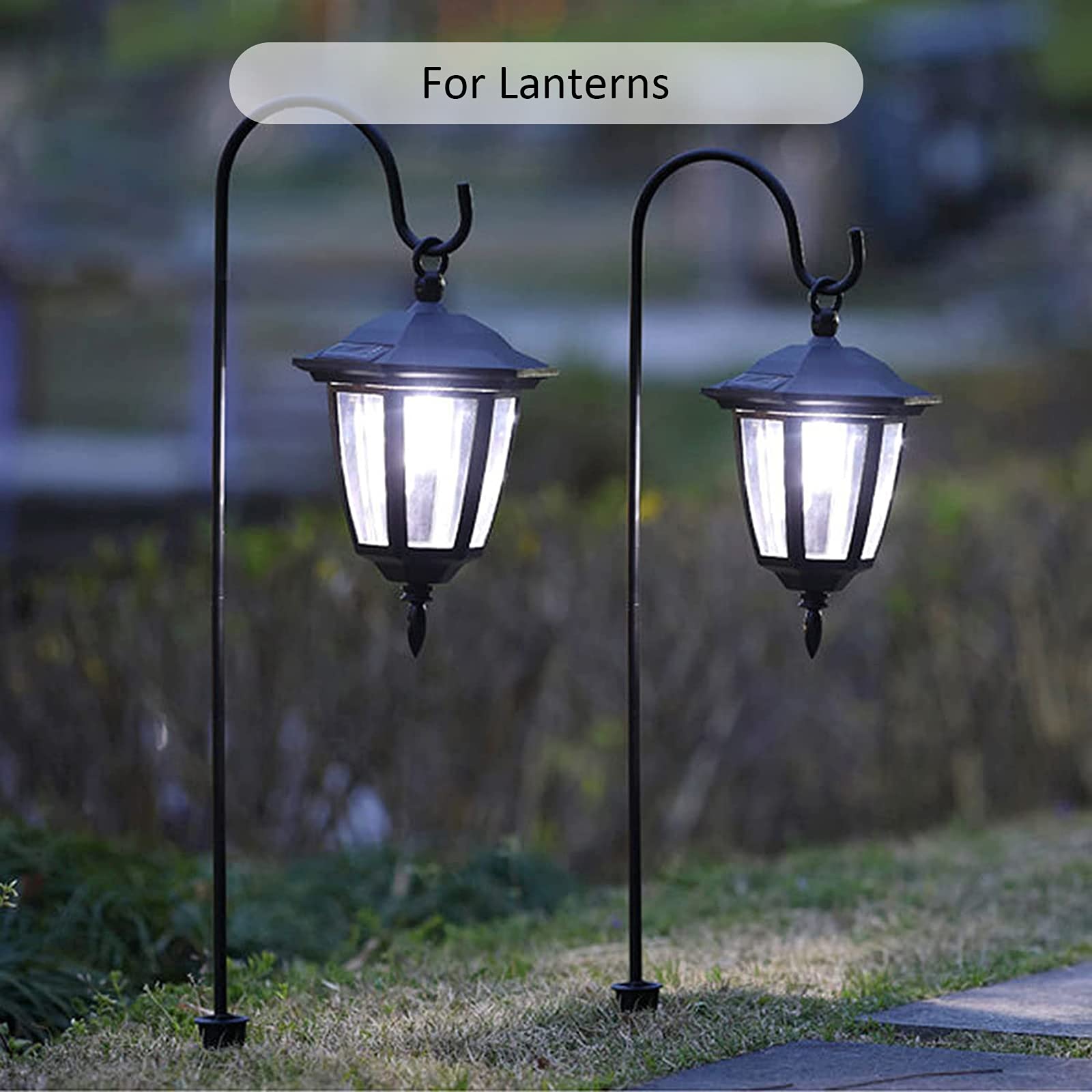 2 Ganci Da Giardino Metallico 100cm - Supporto Per Lanterne, Vasetti, Uccelli - Foto 6