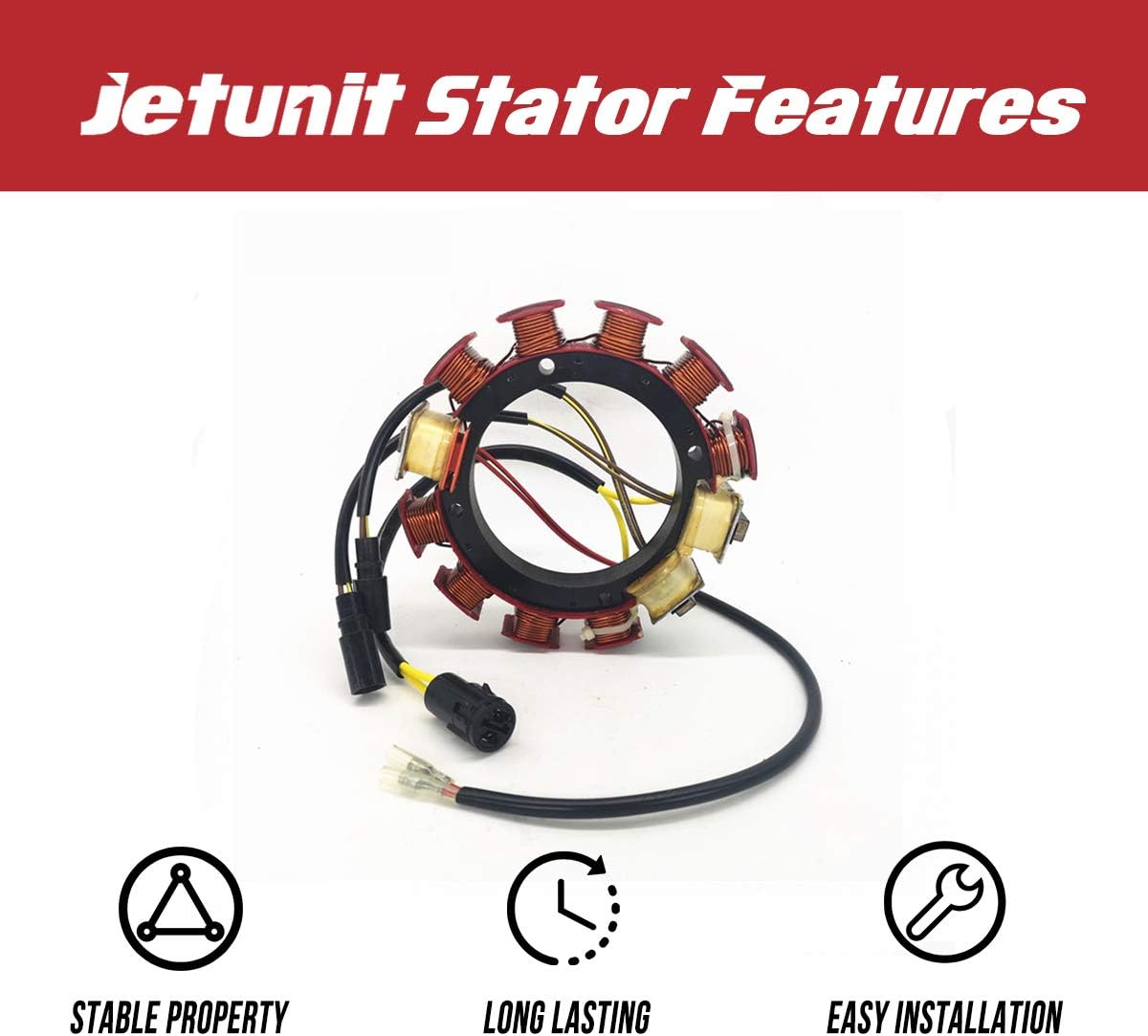 Stator For Johnson Evinrude 173-4643 584643 Outboard 185 200 225 250 300 HP 763779 18-5862 18-5877 1993-2001 35-Amp 2-Stroke 6/8-Cylinder