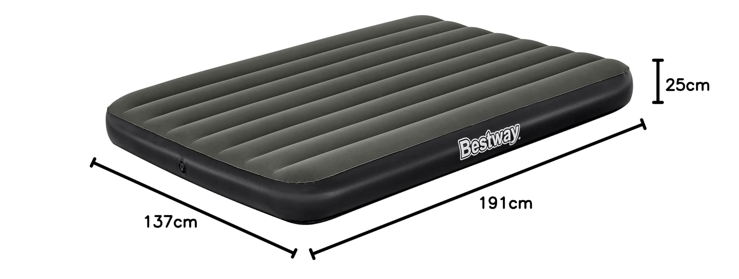 1,91 m x 1,37 m x 25 cm Tritech materac dmuchany pełny