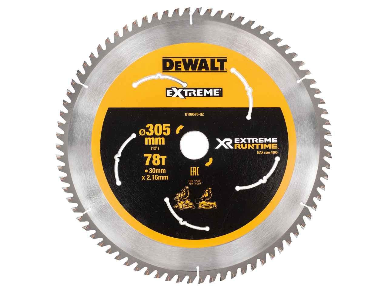 DeWalt Extreme Runtime Circular Saw Blade 190mm X Diamond Bore X 24T
